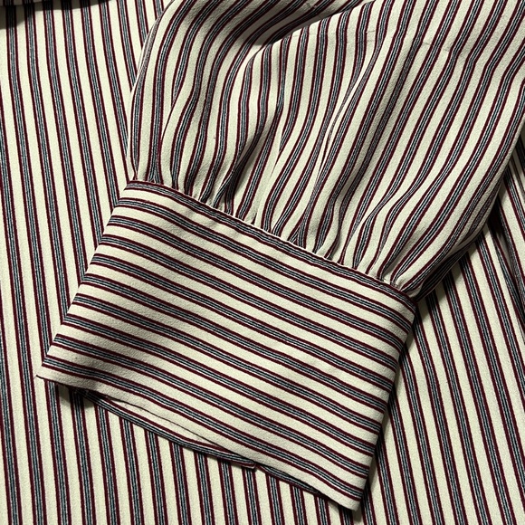 Loft Plus Blouse Pin Stripes Size 18 Keyhole Back - Picture 4 of 16